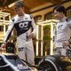 Scuderia AlphaTauri drivers Pierre Gasly, at left, and Yuki Tsunoda.